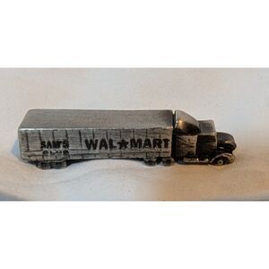 Vintage Pewter Walmart Sam’s Club Semi Truck Miniature Collectible